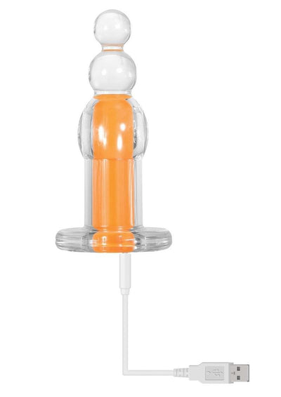 Gender X Orange Dream Silicone Rechargeable Beads with Remote Control - Clear/Orange