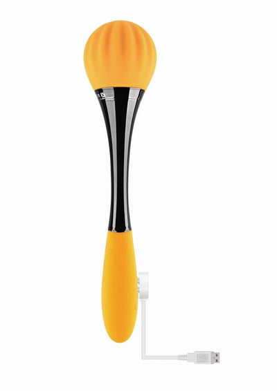 Gender X Sunflower Silicone Rechargeable Dual End Vibrator - Black/Yellow