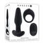 Gender X Teamwork Rechargeable Silicone Anal Plug with Remote - Black