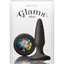 Glams Mini Silicone Butt Plug Rainbow Gem - Black/Multicolor - Small