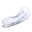 Glas Curved Realistic Glass Dildo with Veins - Clear - 7in