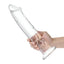 Glas Dildo Glass with Veins and Flat Base - Clear - 12in