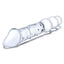 Glas Double Ended Glas Dildo with Anal Beads - Clear - 12in