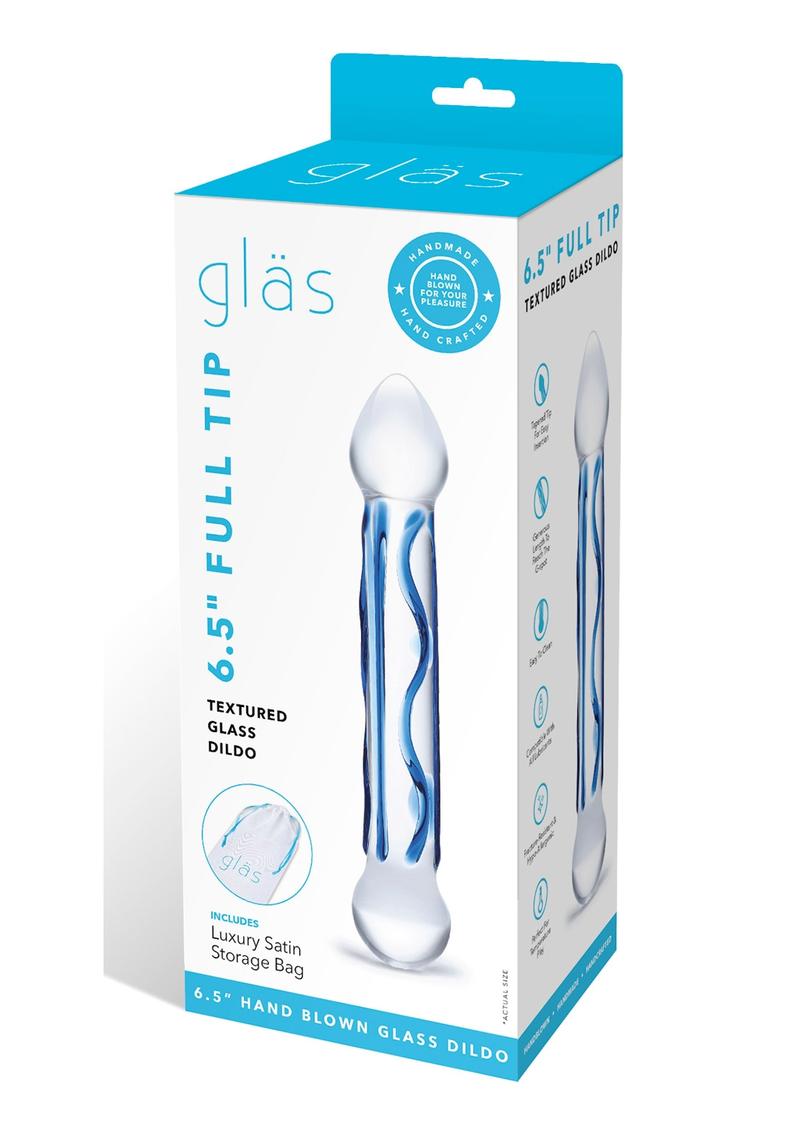 Glas Full Tip Glass Textured Dildo