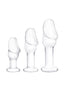 Glas Helmet Head Glass Anal Training Kit - Clear - 4in/5in/6in - 3 Piece