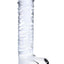 Glas Realistic Ribbed Glass G-Spot Dildo with Balls