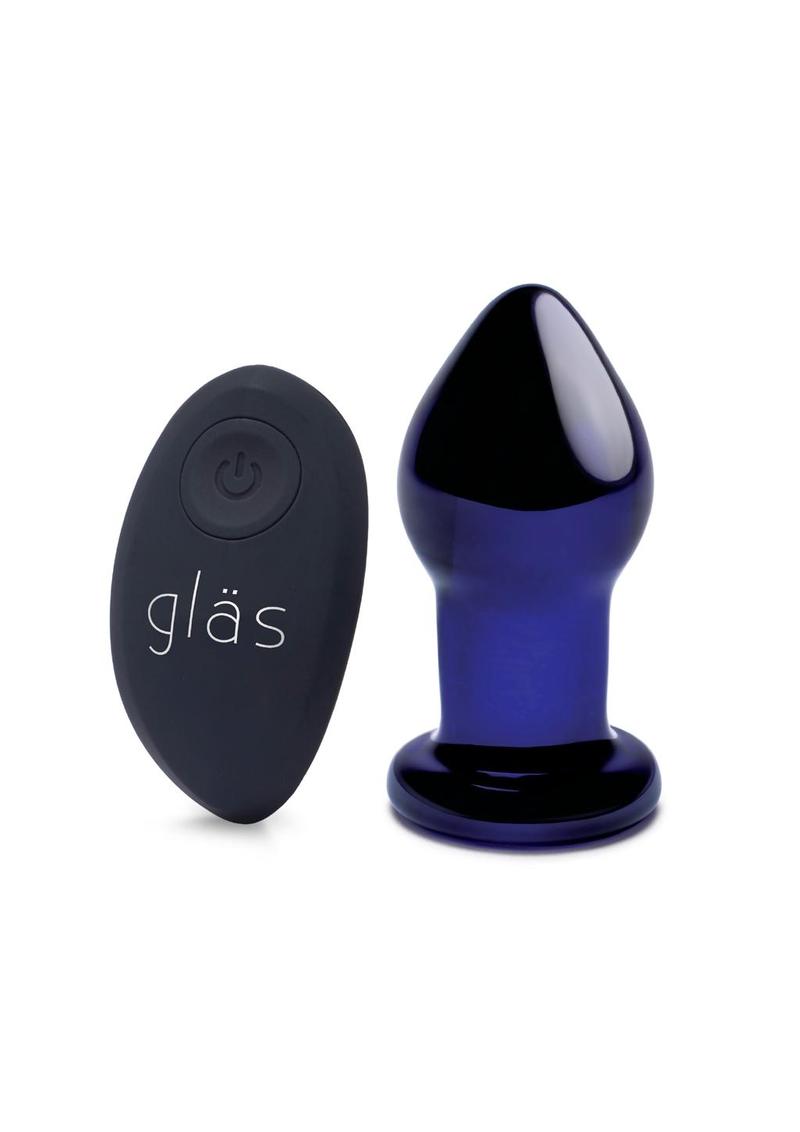 Glas Rechargeable Remote Controlled Vibrating Glass Butt Plug