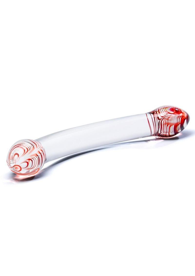 Glas Red Head Double Dildo - Red