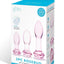 Glas Rosebud Butt Plug - Pink - 3 Piece/Set