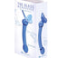 Glass Menagerie Butterfly G-Spot Dildo - Blue/Dark Blue