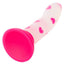 Glow Stick Heart Silicone Glow In The Dark Dildo with Suction Base