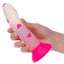 Glow Stick Heart Silicone Glow In The Dark Dildo with Suction Base