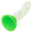 Glow Stick Leaf Silicone Glow In The Dark Dildo with Suction Base - Green