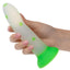 Glow Stick Leaf Silicone Glow In The Dark Dildo with Suction Base