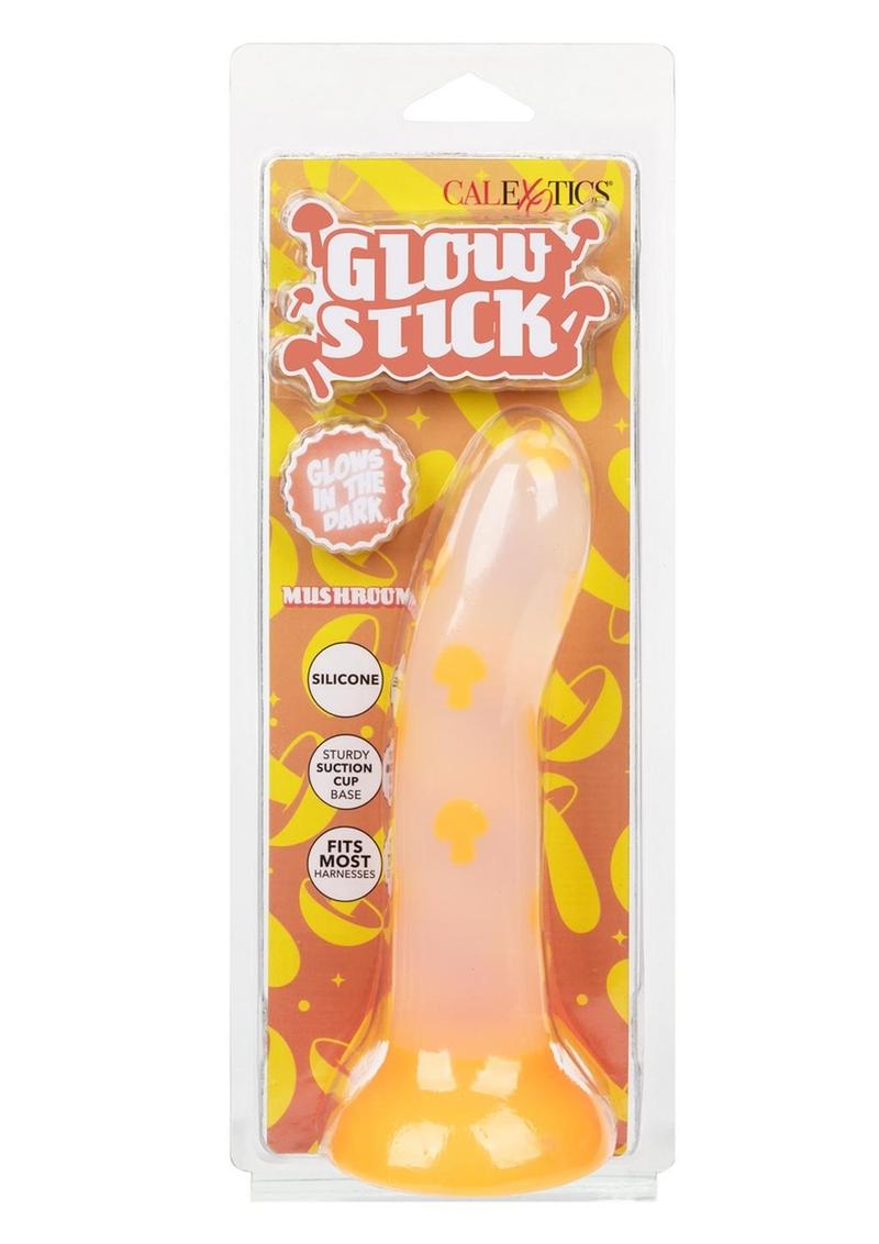 Glow Stick Mushroom Silicone Glow In The Dark Dildo with Suction Base