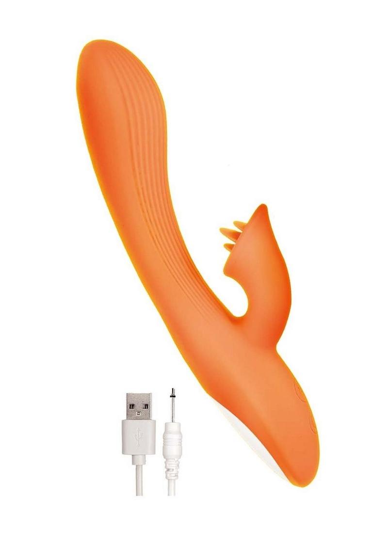 Goddess Lavish Desire Rechargeable Silicone Vibrator - Orange