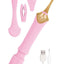 Goddess Pink Elegance Rechargeable Silicone Duel End Massager