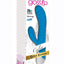 Gossip Celia 20x Ribbed Silicone Rabbit Vibrator - Blue