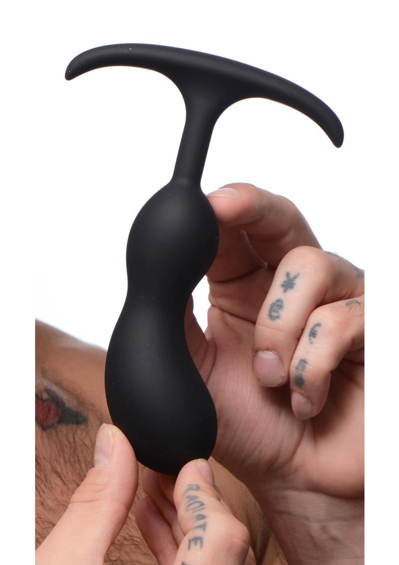 Heavy Hitters Comfort Plugs Silicone Anal Plug - Black - 6.4in