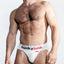 Hunker Comfy Pouch Slider-Strap Jock - White Snow - Large