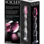 Icicles No. 12 Beaded Flower Glass Dildo - Clear/Pink - 7.25in