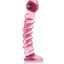 Icicles No 28 Textured Glass G-Spot Dildo - Pink - 7in