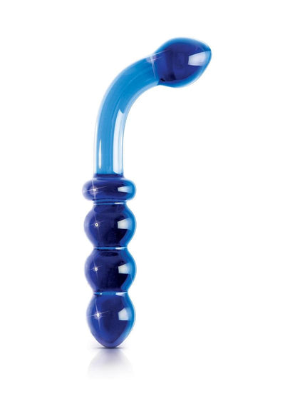 Icicles No. 31 Double-Sided Glass G-Spot Massager and Anal Probe - Blue