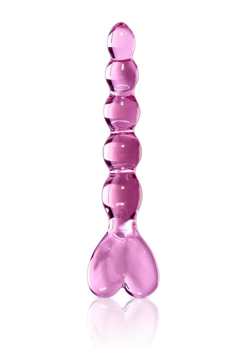 Icicles No. 43 Beaded Glass - Pink