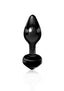 Icicles No 44 Glass Anal Plug - Black