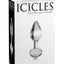 Icicles No 44 Glass Anal Plug - Clear