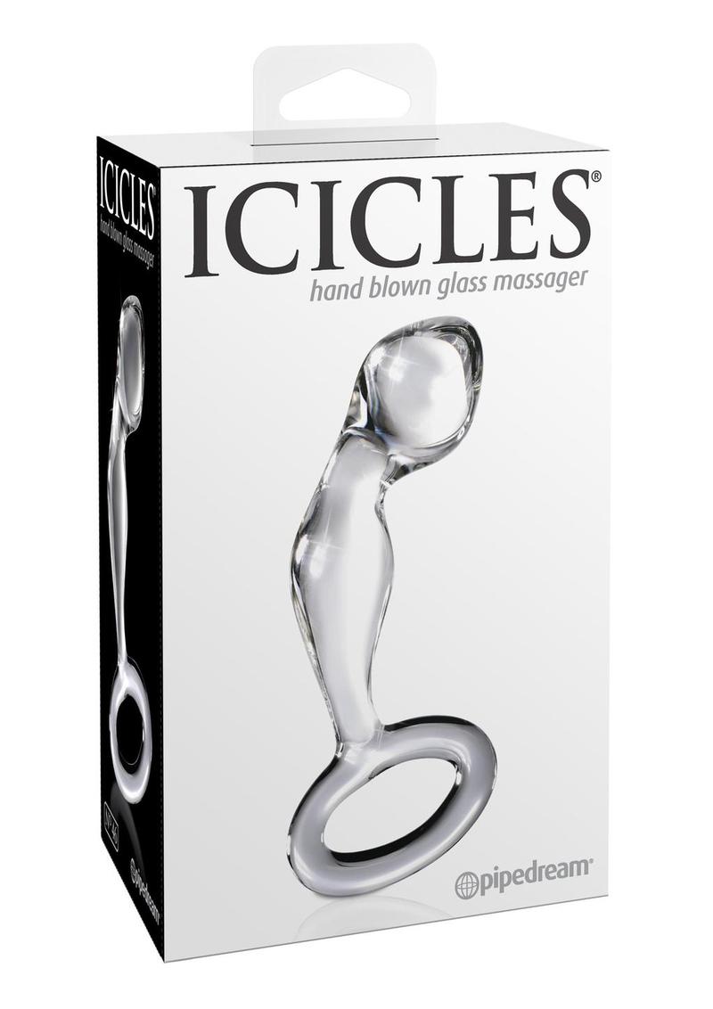 Icicles No 46 Glass Anal P-Spot Plug - Clear