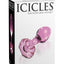 Icicles No. 48 Flower Shaped Glass Anal Plug - Pink