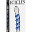 Icicles No. 5 Textured Glass Dildo - Blue/Clear - 7.25in