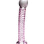 Icicles No 53 Textured Glass Dildo - Clear/Pink - 6.75in