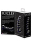 Icicles No 66 Beaded Anal Probe - Black - 4.75in