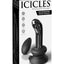 Icicles No. 84 Rechargeable Glass P-Spot Plug with Remote Control - Black