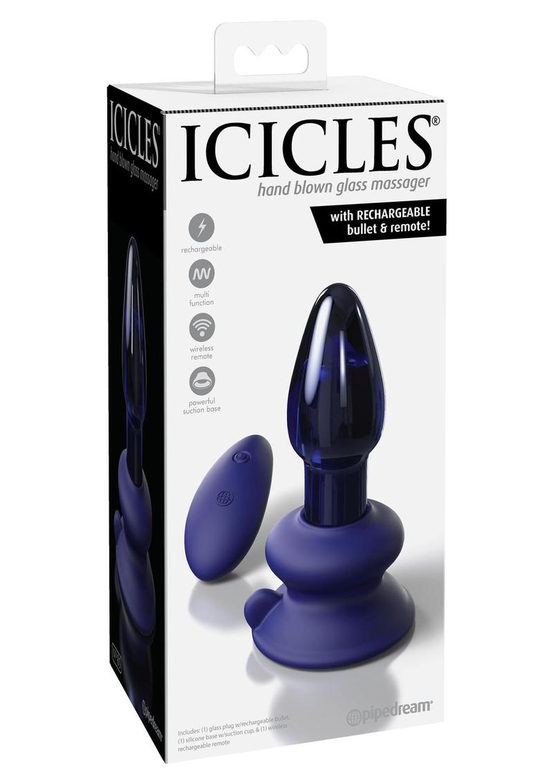 Icicles No. 85 Rechargeable Glass Tapered Plug with Remote Control