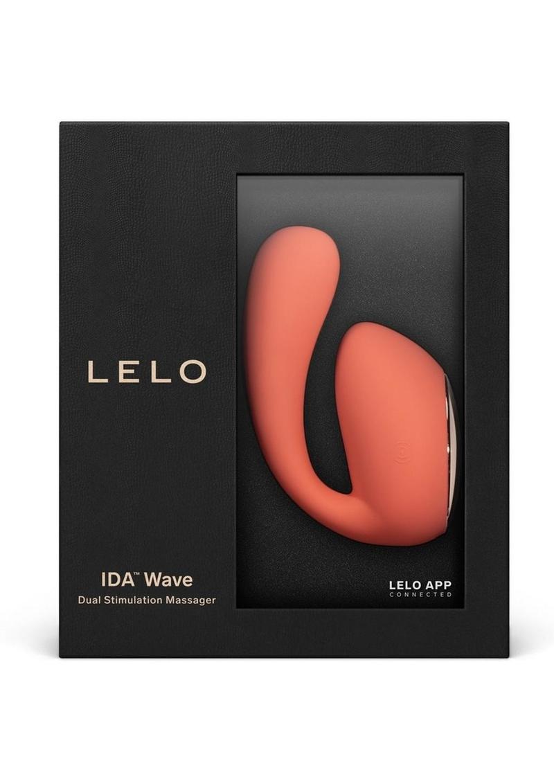 Ida Wave App Compatible Rechargeable Dual Stimulating Vibrator - Coral/Red