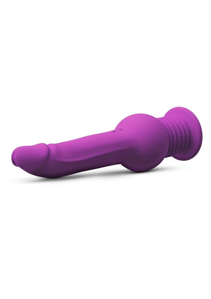 Impressions New York Rechargeable Silicone Gyro-Quake Dildo - Purple