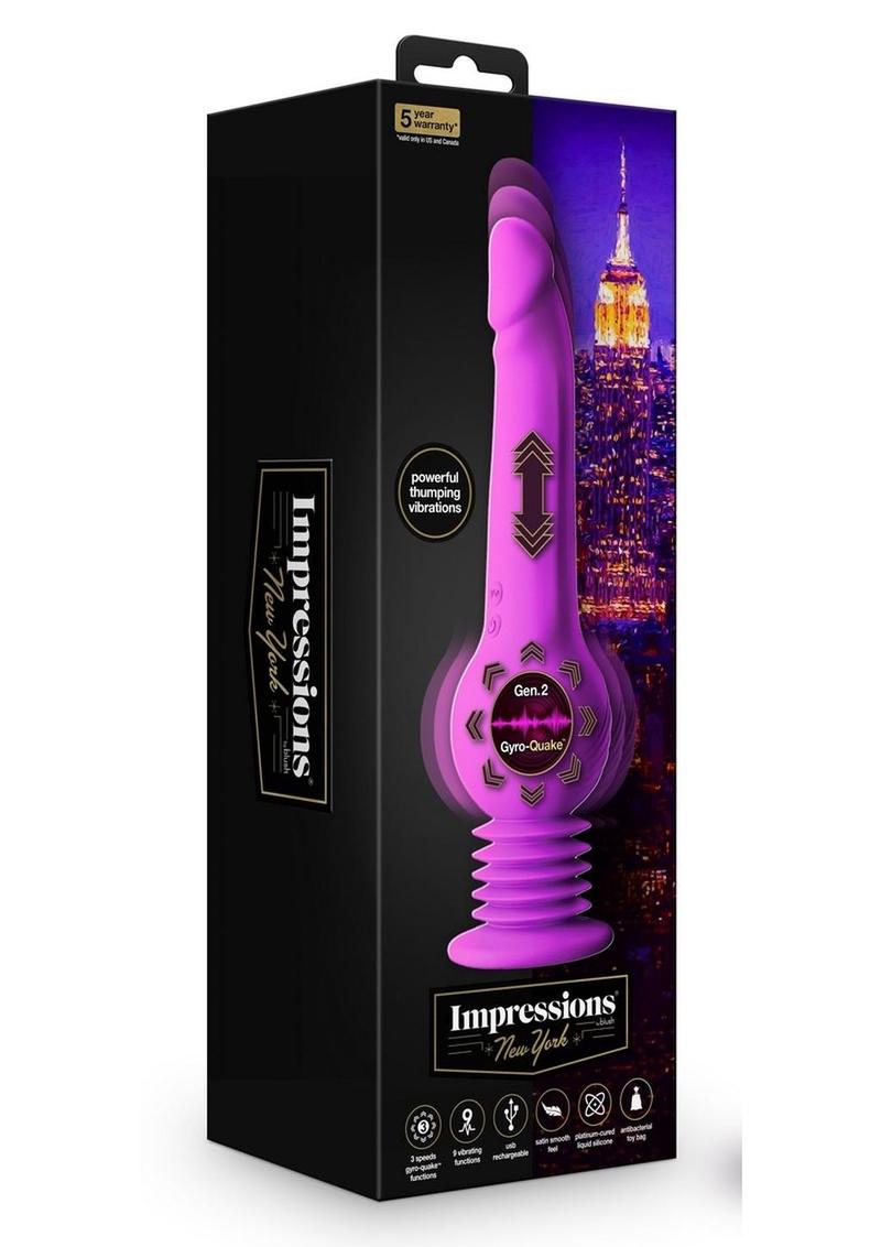 Impressions New York Rechargeable Silicone Gyro-Quake Dildo