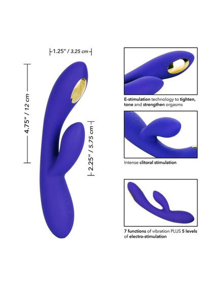 Impulse Intimate E-Stimulator Dual Wand Rechargeable Silicone Vibrator - Purple