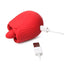 Inmi Bloomgasm French Rose Silicone Rechargeable Licking and Vibrating Clitoral Stimulator - Red