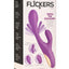 Inmi Tri-Flick Flicking Rechargeable Silicone Rabbit Vibrator - Purple