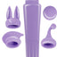 Intense Clit Teaser Kit Mini Vibrator with Silicone Attachments - Purple