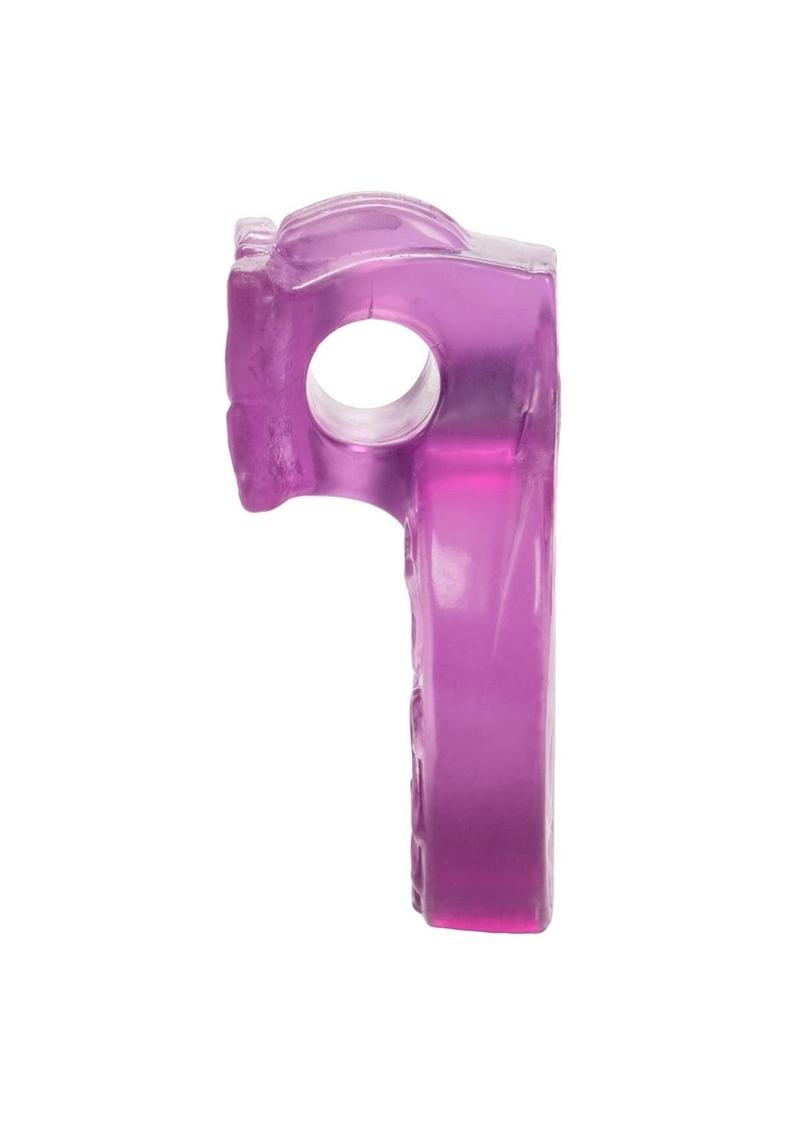 Intimate Butterfly Ring Vibrating Cock Ring with Clitoral Stimulation - Purple