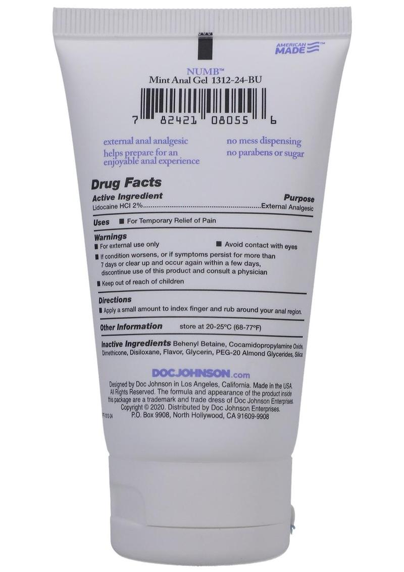 Intimate Enhancements Numb Anal Gel - Mint - 2oz - Boxed