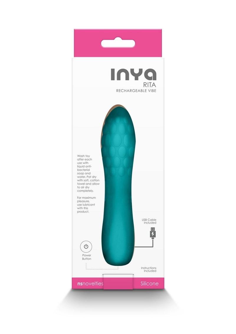 Inya Rita Rechargeable Silicone Vibrator - Teal