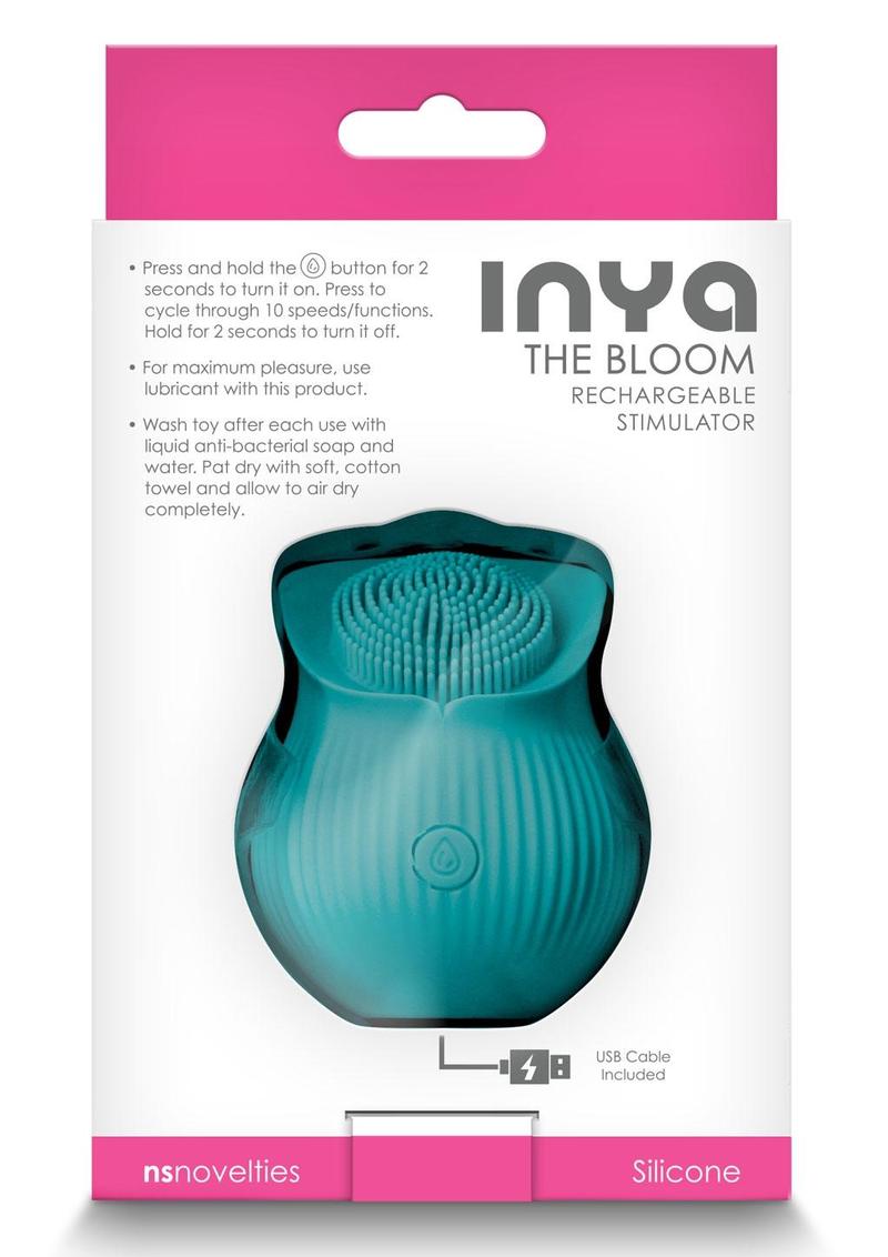 Inya The Bloom Rechargeable Silicone Clitoral Stimulator - Teal
