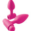 Inya Vibes-O-Spades Rechargeable Vibrating Silicone Butt Plug - Pink - Set
