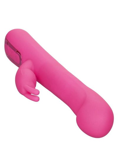 Jack Rabbit Elite Beaded G Rabbit Silicone Rechargeable Vibrator with Clitoral Stimulator - Pink